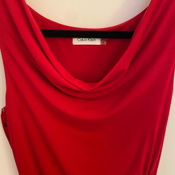 Calvin Klein Red Sequin Gown - Picture 2 of 5